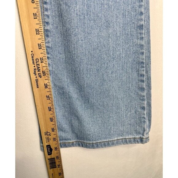 Vintage Levis 519 Low Flare Leg Jeans 13L Jr 35x32 Blue Stretch Light Wash Y2K - Picture 8 of 10